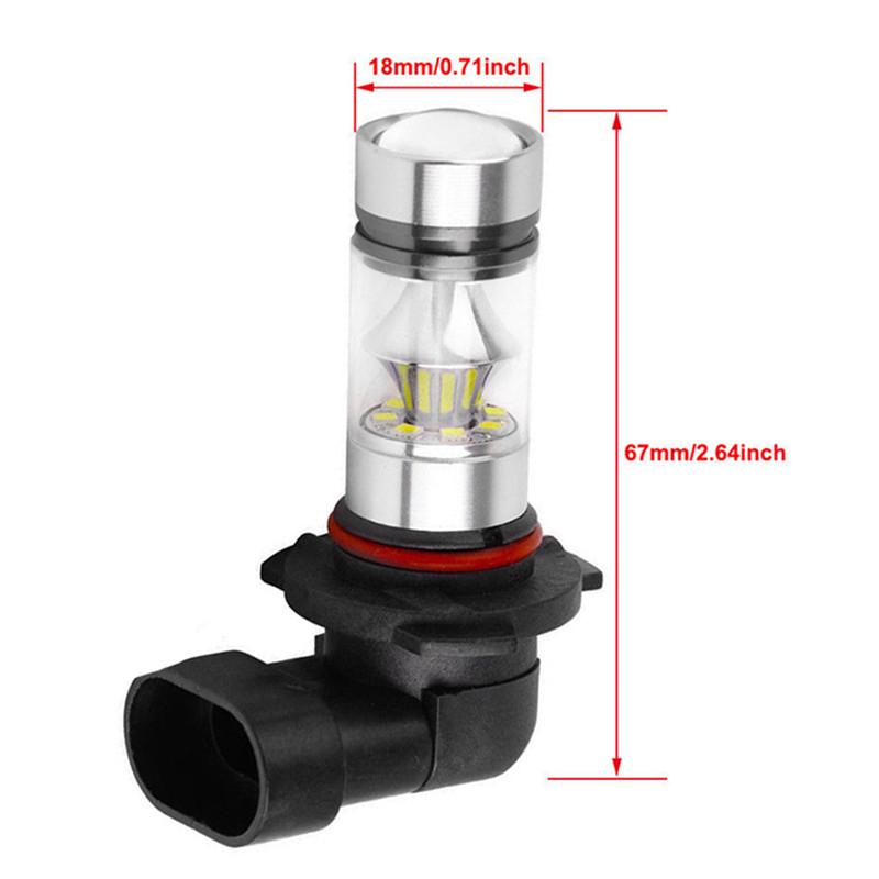 1pc 9006 HB4 100W 6000K Super White Fog Light 2323 LED Driving Bulb DRL Daytime Running Light