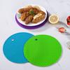 Silicone Honeycomb Round Pot Pad Thermal Insulation Mat Easy To Clean Anti-Slip Design Food-Grade Counter Hot Pad