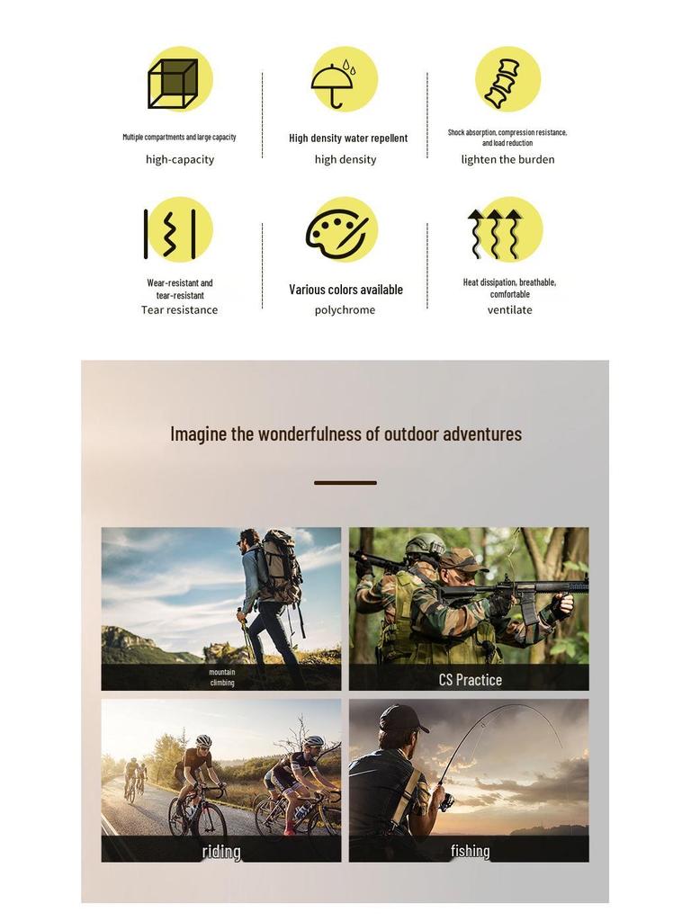 2025 Men's Tactical Camouflage Mountaineering Backpack - Large Capacity Climbing & Sports Rucksack