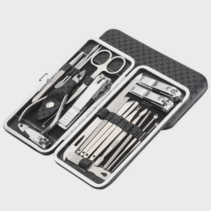 Набор для кусачек для ногтей: 19 шт. - Специальные ножницы для педикюра и косых ногтей на ногах