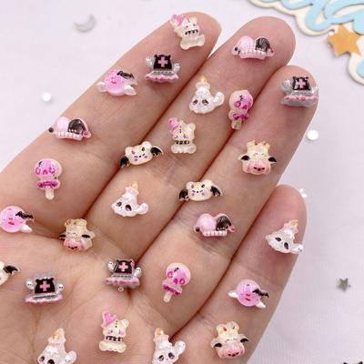 100 шт. Миниатюрные разноцветные мультяшные черепа из смолы, леденцы, летучие мыши, призраки, стразы с плоской задней стороной, нейл-арт, декор для Хэллоуина, DIY скрапбукинг