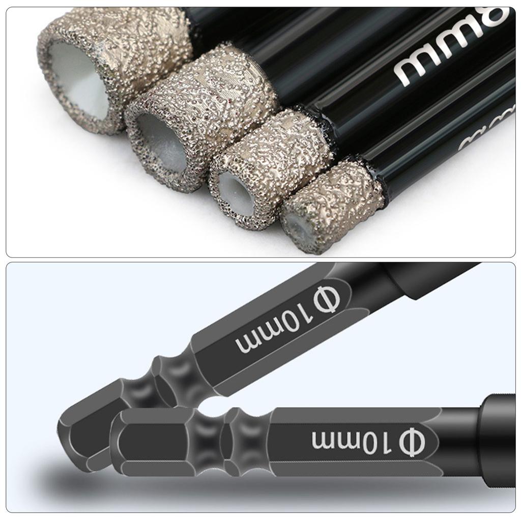 6,35 мм Шестигранный хвостовик Алмазная напайка Сухое бурение Сверло Инструмент для пробивки отверстий для точного сверления в различных материалах