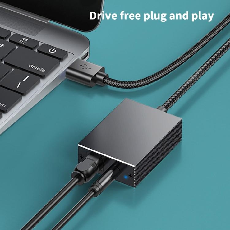 USB Аудио Адаптер для Телевизора Ноутбука к Оптическому Spdif и 3.5мм Аудио Подключению