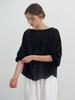 MOMET Milo Yoru Shirred Blouse Black