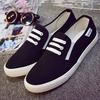 Fashion New All Black Slip-on Women's Casual Shoes Women's Canvas Shoes Loafers Shoes Work Shoes  Sneakers Women