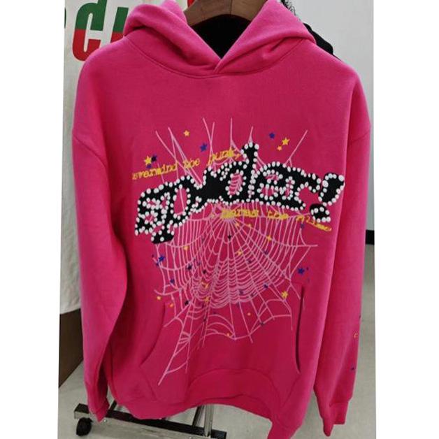 Heavyweight Spider Web Foam Print Fleece Hoodie (450G)