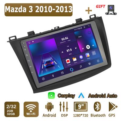 Android Carplay автомобильное радио для Mazda 3 2010-2013 мультимедийный проигрыватель головное устройство стерео GPS навигация BT WIFI 2+32 ГБ