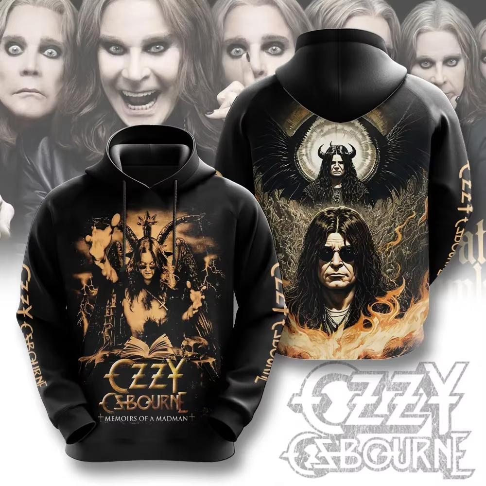 Мужская толстовка Rock Ozzy Osbourne Band 3D-принт Толстовки Мужчины Женщины Мода Уличная толстовка Свитшот Женское пальто Хип-хоп Sudadera