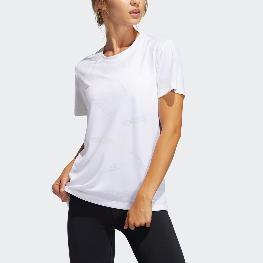 adidas Футболка Aeroknit Training Quick-Dry с коротким рукавом для женщин, белая GQ9430