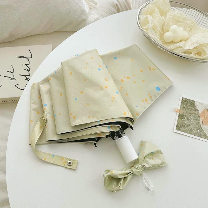 High-Value Pink Ink Splash Umbrella Sun Rain Dual-Purpose Sun Umbrella Women'S Vinyl Sun Protection And Ultraviolet Umbrella Dur