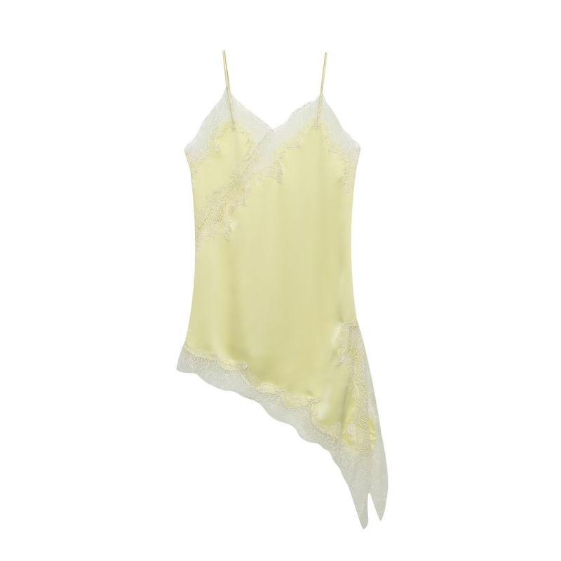 Za Fashion Style ZR Women's Clothing Lace Asymmetric Dress 5919200 Intimates Style Tops 5919105