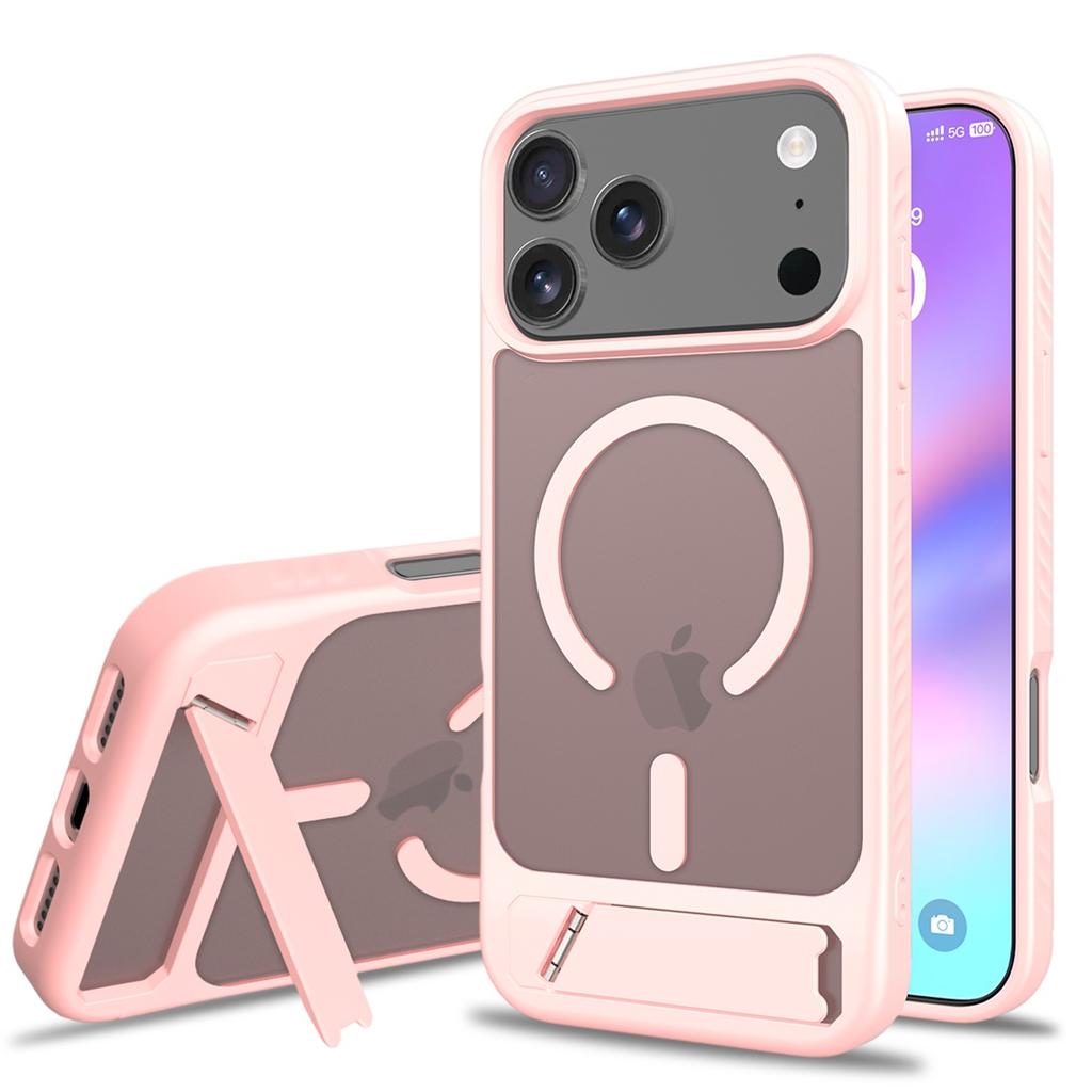 Fit iPhone 17 Pro Matte flush Stand Case, Compatible with MagSafe Shockproof Slim Protection Cover For iPhone 17 Pro Max