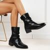 Fashion Spring Autumn New Exquisite Women's Boots Fashion Wrinkle Casual Ankle Boots Thick Heel Middle Heel Modern Boots Large Size 43