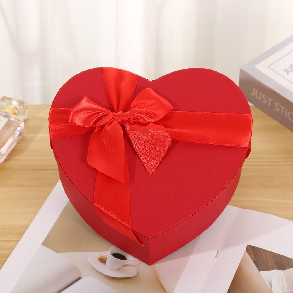 Heart-shaped Gift Box Red Gift Storage Container New Packaging Paper Box  Valentine's Day