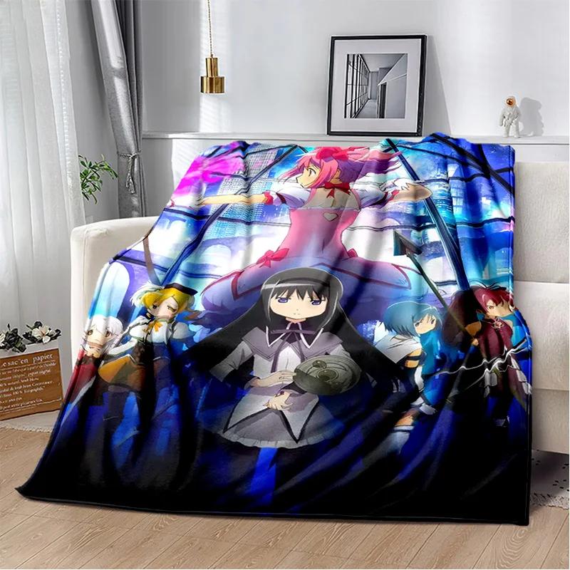 Одеяло с рисунком Puella Magi Madoka Magica, мягкое одеяло для дома, спальни, кровати, дивана, пикника, путешествия, офиса, детское одеяло
