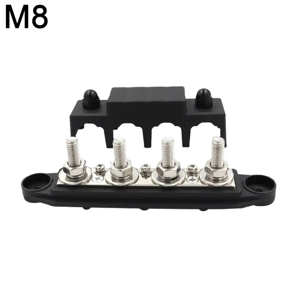 250A Положительный Отрицательный M8 M10 Шинопровод Клемма Блок Распределения Питания Аккумулятора С Крышкой для Лодки Автодома Грузовика Кемпера A8K4