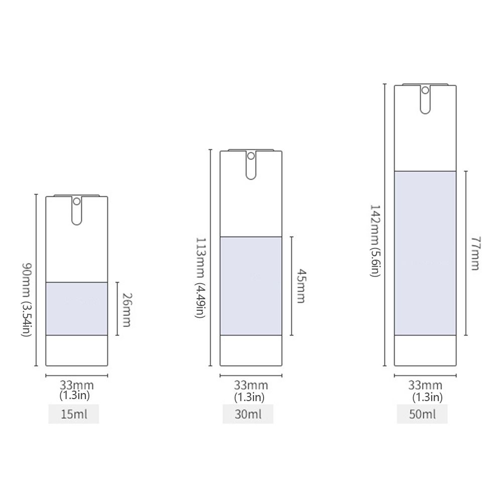 Toiletries Vacuum Lotion Bottle Airless Pump Bottles Liquid Foundation Bottle Cosmetic Container