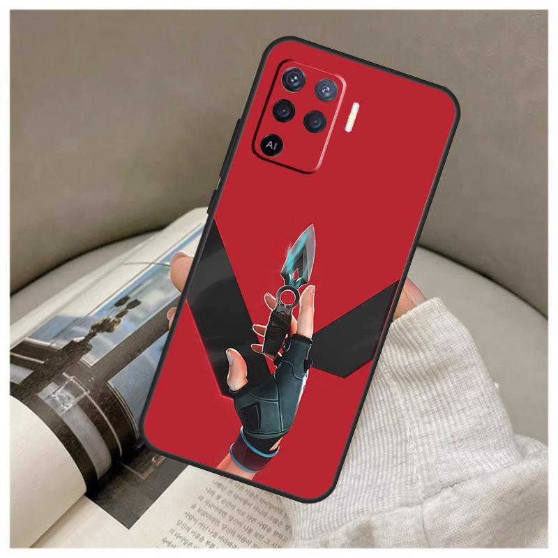 Игровой чехол Valorant для Oppo A74 A94 A54 A18 A38 A58 A78 A98 A80 A60 A40 A96 A76 A16 A15 A17 A57 A77 A5 Pro