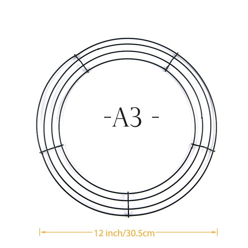 Круглый обруч Diy Рождественский проволочный венок Рамка настенная для свадьбы Валентина