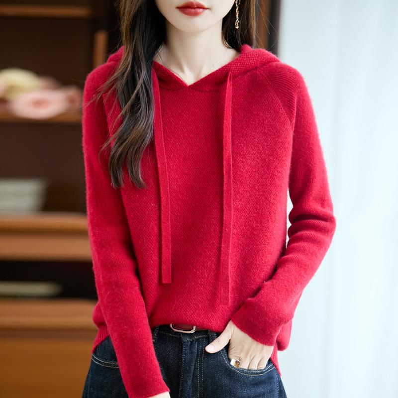 Women's Cashmere Sweater Qinghe Cashmere 30% Cashmere 70% Wool Autumn and Winter Pullover Warm and Fashionable