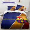 Постельное белье с узором ФК Барселона Домашний декор Подарок на день рождения (1 пододеяльник + 2 наволочки, без наполнителя)