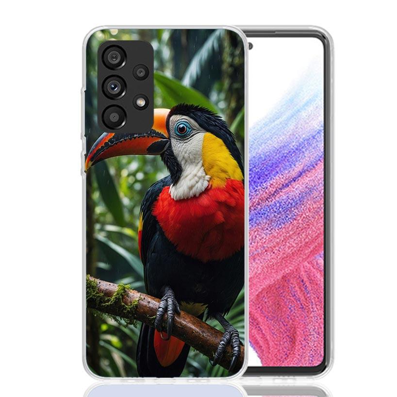 Tropical Toucan Phone Case For Samsung Galaxy A17 A16 A14 A15 A13 A57 A56 A54 A55 A53 A37 A36 A34 A35 A33 A26 A24 A25 A23 Galaxy