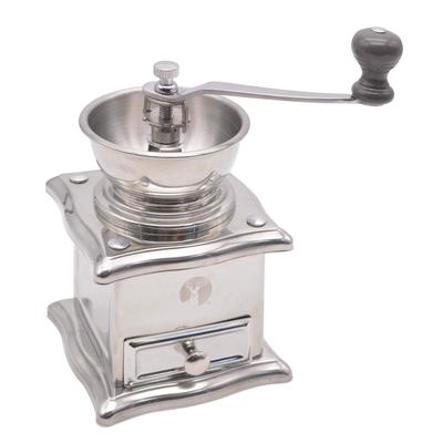 UW-3529 Кофемолка, ручная кофемолка с керамическими жерновами и нержавеющей сталью, серебристая