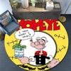 Popeye the Sailor2 Round Area Rug,Carpet Rug for Living Room Bedroom Sofa Playroom Decor,Non-slip Floor Mat