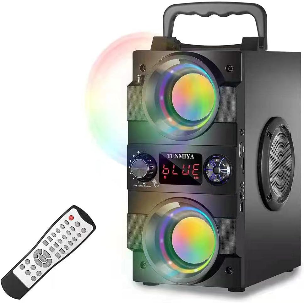TOPROAD 40W(60 Вт пиковая мощность) Портативные Bluetooth-колонки с сабвуфером, беспроводной стереофонический магнитофон с богатыми басами и светодиодной подсветкой