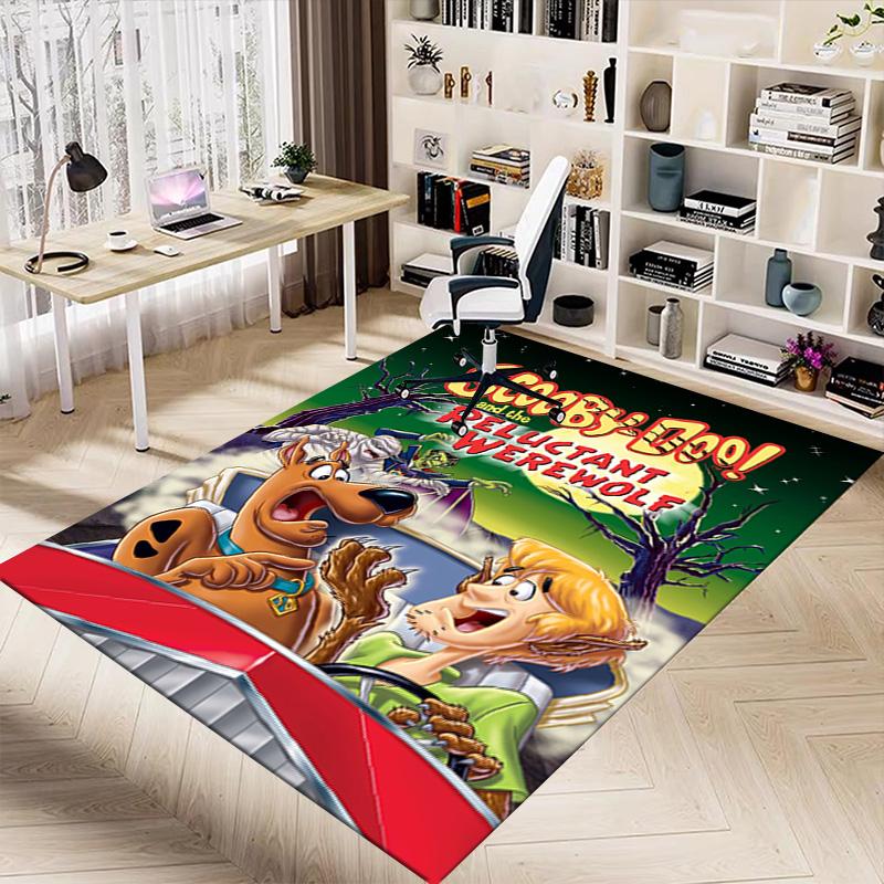 1pc Scoobydoo Werewolf Mystery Carpet for Playroom Bedroom Living Room Sofa Home Decor,kids Game Area Rug Non-slip Floor Mat Y826106