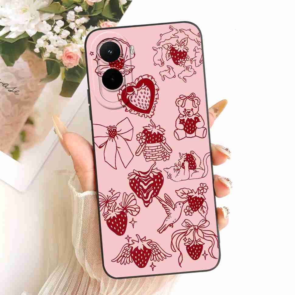Silicone Case For Xiaomi Poco M7 4G Case Cute Cat Flowers Soft Slim Phone Cases For Xiaomi Poco M7 PocoM7 4G Cover Bumper