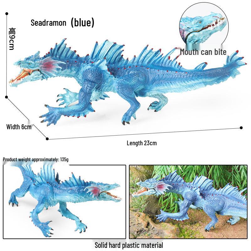 Dinosaur & Dragon Plastic Toy Set: Mythical Animal Figures for Kids