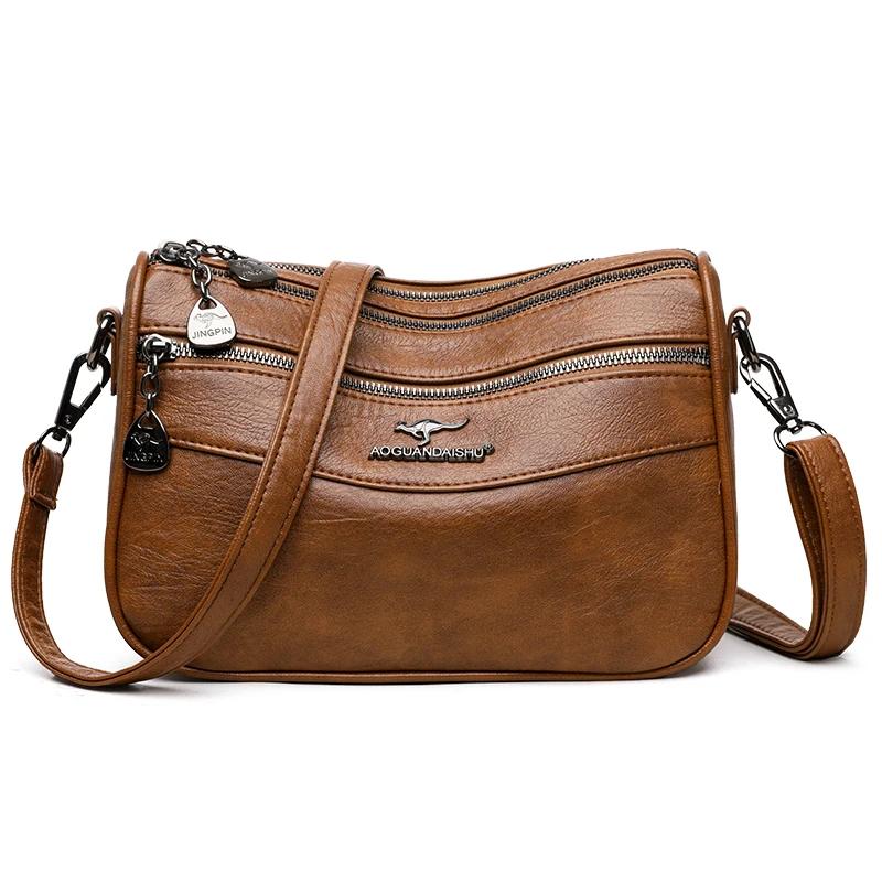 New Women's Crossbody Bag New Small Square Bag Trendy Fashion Casual Simple Double-deck Retro One Shoulder Messenger Bag