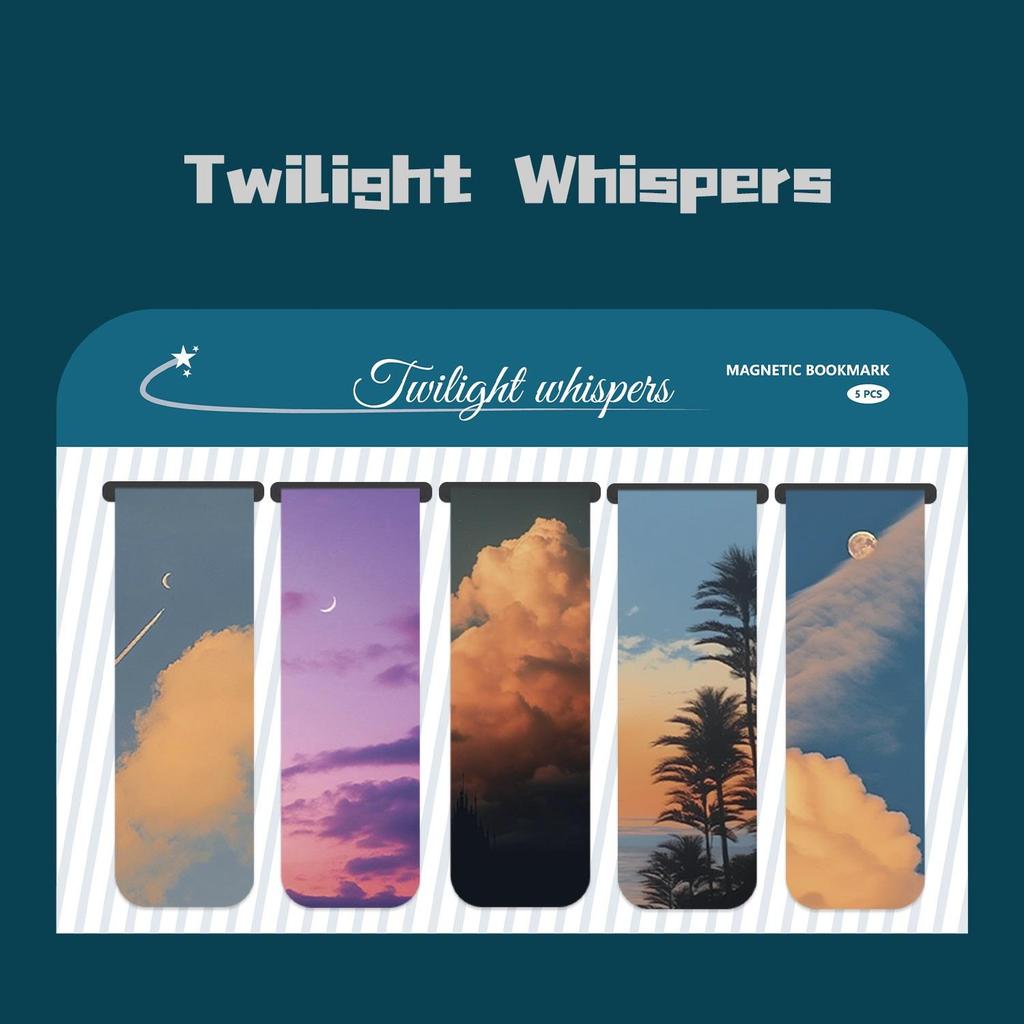 4pcs Retro Painting Bookmark for Books Vintage Items Veiws Magnetic Page Clips Book Marker Unique Reading Gift