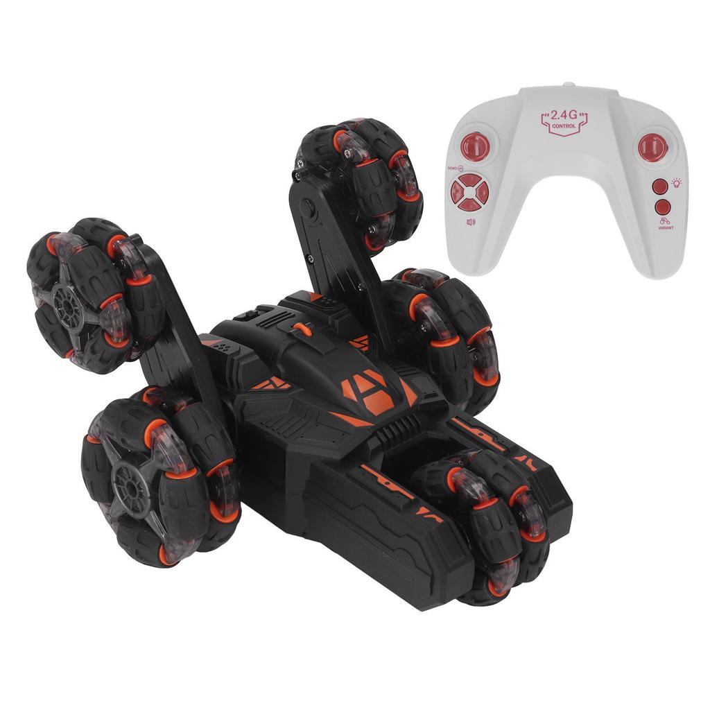 Детский автомобиль с дистанционным управлением, двухсторонний, вращающийся на 360 градусов, 2,4 ГГц, 5-колесный, трюковой автомобиль с дистанционным управлением для мальчиков