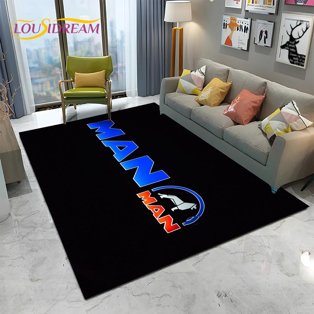 Man Truck Logo Series 3D Печать HD Ковер Ковер для Дома Гостиная Спальня Диван Коврик Декор, детский коврик Нескользящий напольный коврик