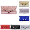 Women's Retro Leather Evening Clutch with Removable Chains Strap Party Dinner Sequined Bag MIT