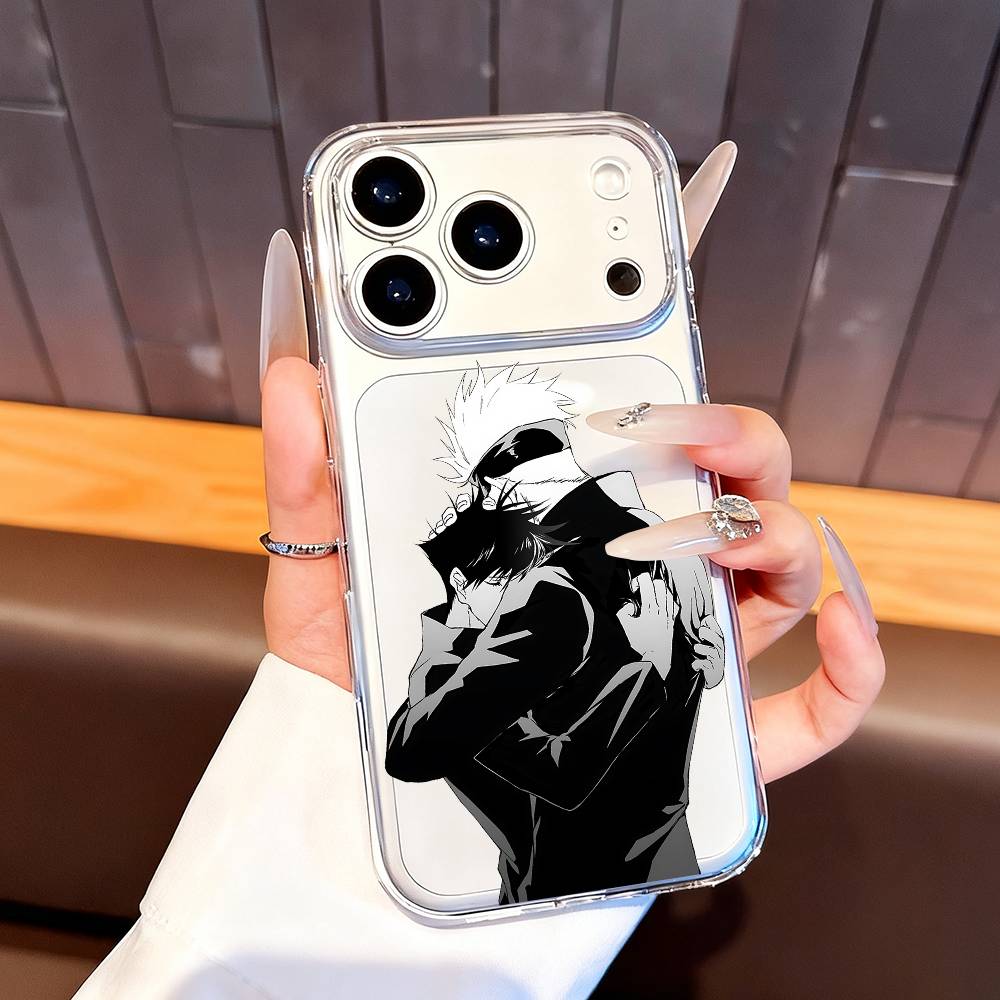 Чехол для телефона Fushiguro Megumi Gojo Satoru для iPhone 7,17,16,15,14,13,12,11 Pro,Max,Plus,XR,Mini,E Прозрачный Мягкий чехол с полным покрытием