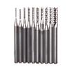 10Pcs 1/8'' 0.8-3.175mm Drill Bits Engraving Cutter Rotary PCB CNC End Mill Set