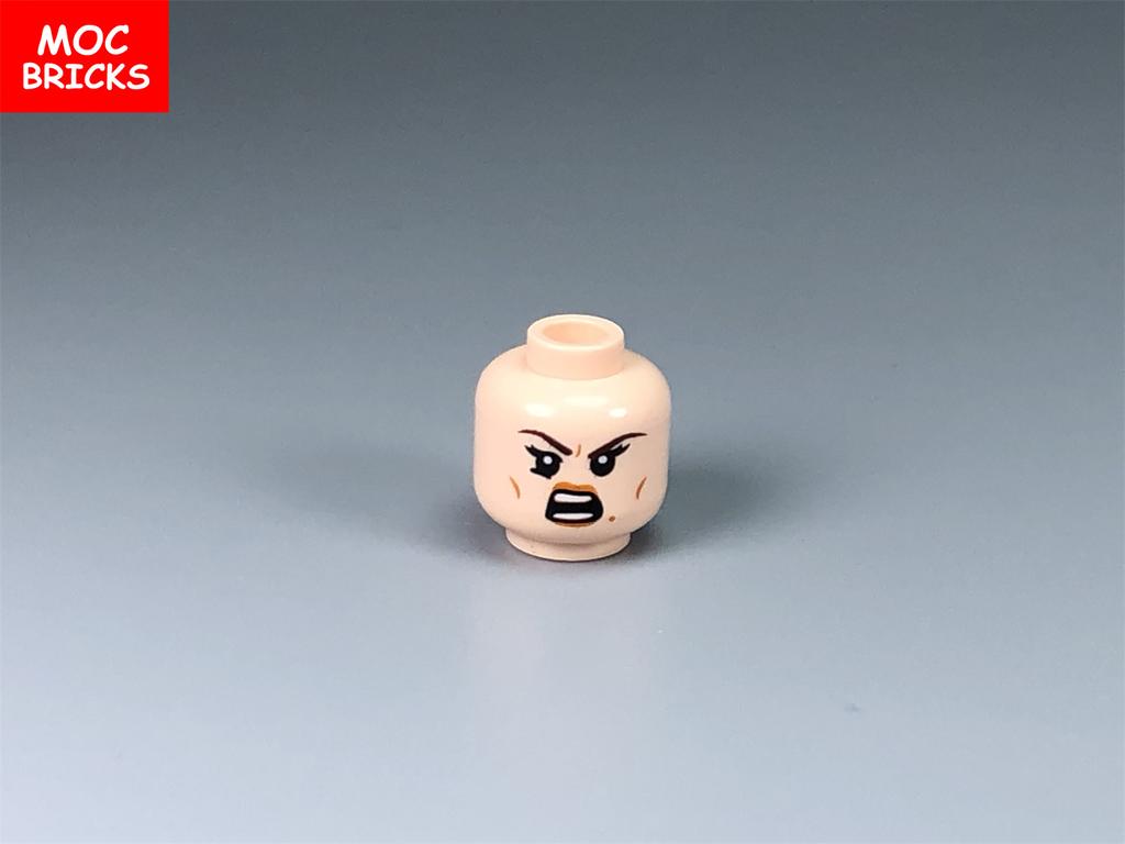 10 шт. Детали MOC Мужская и Женская Фигурка Голова Лицо Выражение DIY Мини Куклы Модель Строительные Блоки Образовательные Игрушки