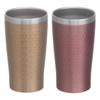 Maebata Thermo Tumbler Pair, Vacuum Insulated, Double-Walled, Stainless Steel, Luxe Gold & Pink, 340ml, Gift Set, 51432