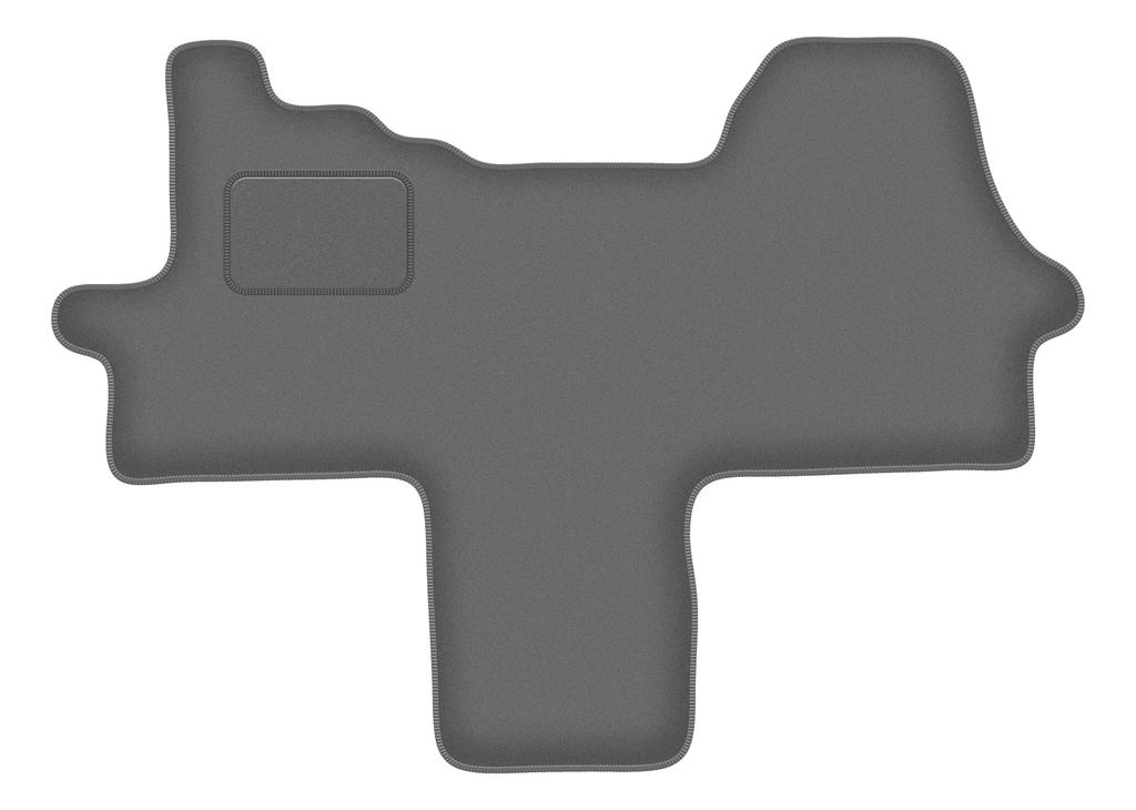 Velour graphite car mats for: Peugeot Boxer II delivery van (2006-2014)