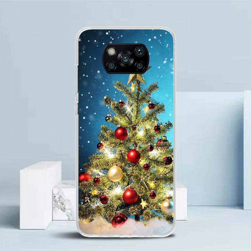 Чехол для телефона "Рождественская елка и снег" для Xiaomi Poco F7 Ultra X5 X6 X7 Pro M7 Redmi 15C 15 13C 13 12C 12 10C 10 10A 9 9C 9A 9T C