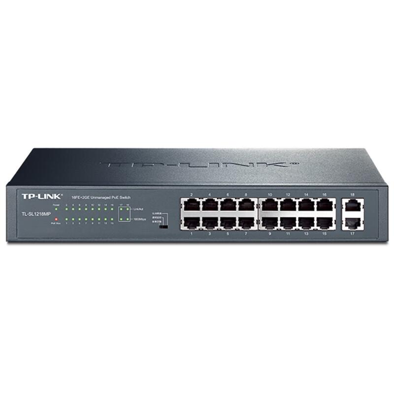 TP-LINK TL-SL1218MP 16-Port Fast Ethernet Network Switch