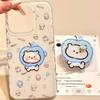 Single Layer Blue for Apple Bear for IPhone16pomax for Apple 15pr Mobile Phone Case 14 New Style 13 Cartoon 12