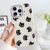 LZ8 Cartoon Cat Cute Art Soft Phone Case for Samsung S24 Ultra S23 Plus S21 FE A16 A54 A34 A52 A06 Infinix Hot 40 30i Lens Protection Shockproof Cover