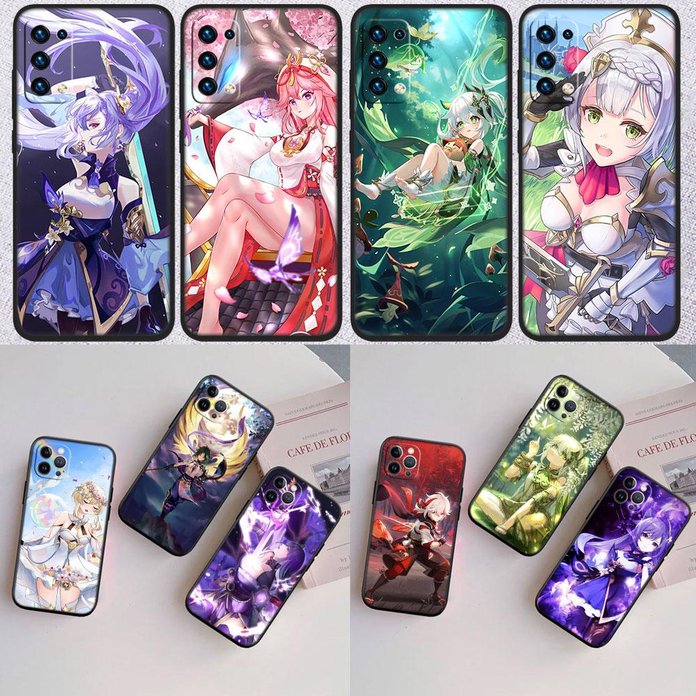 IK34 Genshin Impact Girl New High-End Shell Phone Case for Redmi Note 13 14 Pro+ Plus A3 A3X 13X 13C 13R 14S 14C 14R