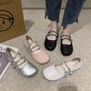 Women Sliver Flats Mary Janes Shoes Female2024 Autumn New Fashion RoundToe Shallow Ladies Casual Mary Jane Flat Heel Dress Shoes