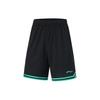 Li Ning CBA Series Striped Color Block Mid Waist Straight Leg Basketball Shorts Men Shorts Black AAPU097-1