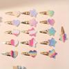 16Pcs/set Glitter Rainbow Heart Star BB Handmade Hair Clips for Girls Handmade Hairpins Cute Barrettes Headwear Hair Accessories